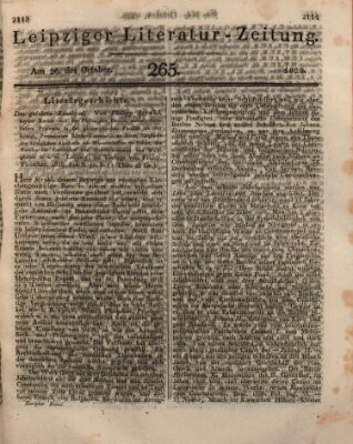 Leipziger Literaturzeitung Montag 26. Oktober 1829