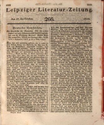 Leipziger Literaturzeitung Dienstag 27. Oktober 1829