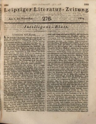 Leipziger Literaturzeitung Samstag 7. November 1829