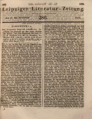 Leipziger Literaturzeitung Dienstag 17. November 1829