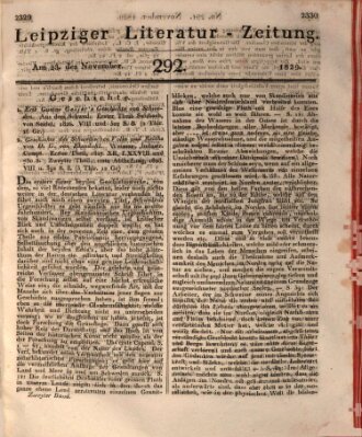 Leipziger Literaturzeitung Montag 23. November 1829