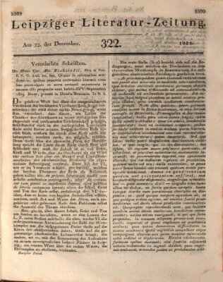 Leipziger Literaturzeitung Dienstag 22. Dezember 1829