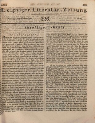 Leipziger Literaturzeitung Samstag 26. Dezember 1829