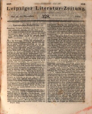 Leipziger Literaturzeitung Montag 28. Dezember 1829