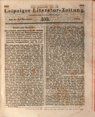 Leipziger Literaturzeitung Mittwoch 30. Dezember 1829