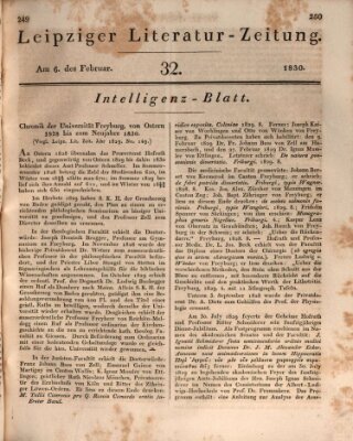 Leipziger Literaturzeitung Samstag 6. Februar 1830