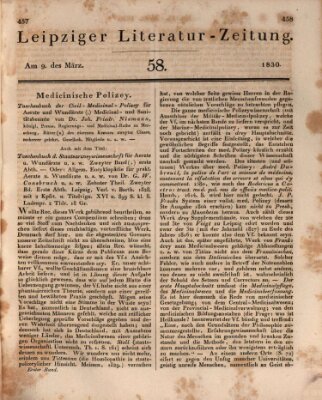 Leipziger Literaturzeitung Dienstag 9. März 1830