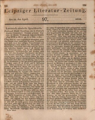 Leipziger Literaturzeitung Freitag 23. April 1830