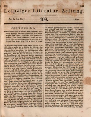 Leipziger Literaturzeitung Freitag 7. Mai 1830