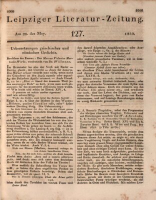Leipziger Literaturzeitung Freitag 28. Mai 1830