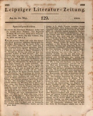 Leipziger Literaturzeitung Montag 31. Mai 1830