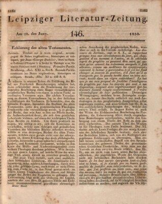 Leipziger Literaturzeitung Freitag 18. Juni 1830