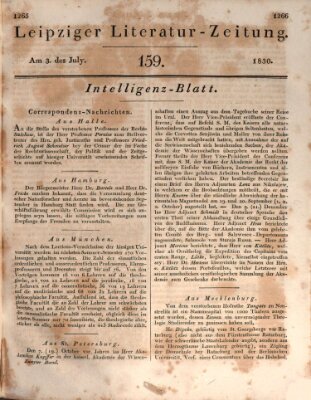 Leipziger Literaturzeitung Samstag 3. Juli 1830