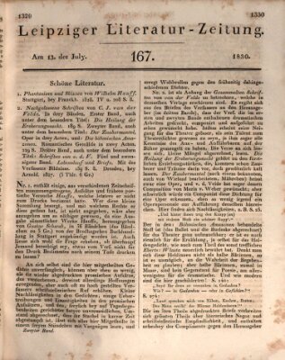 Leipziger Literaturzeitung Dienstag 13. Juli 1830