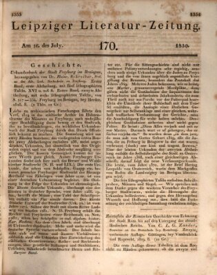 Leipziger Literaturzeitung Freitag 16. Juli 1830