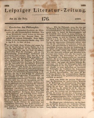 Leipziger Literaturzeitung Freitag 23. Juli 1830