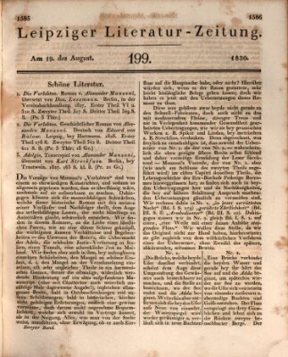 Leipziger Literaturzeitung Donnerstag 19. August 1830