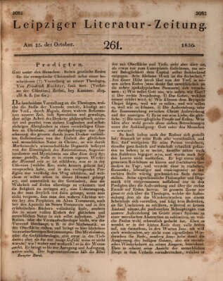 Leipziger Literaturzeitung Montag 25. Oktober 1830