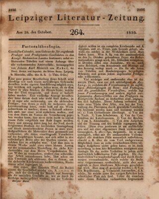 Leipziger Literaturzeitung Donnerstag 28. Oktober 1830