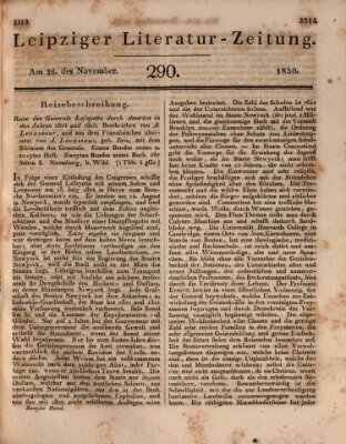 Leipziger Literaturzeitung Freitag 26. November 1830