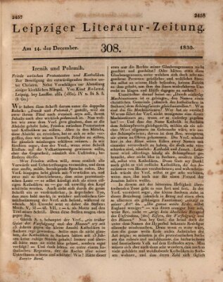 Leipziger Literaturzeitung Dienstag 14. Dezember 1830