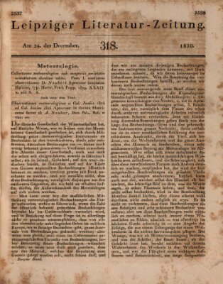 Leipziger Literaturzeitung Freitag 24. Dezember 1830