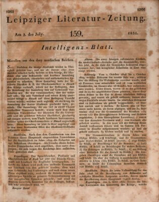 Leipziger Literaturzeitung Samstag 2. Juli 1831