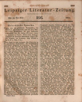 Leipziger Literaturzeitung Montag 11. Juli 1831