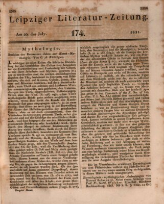 Leipziger Literaturzeitung Mittwoch 20. Juli 1831