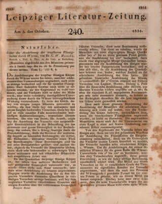 Leipziger Literaturzeitung Montag 3. Oktober 1831