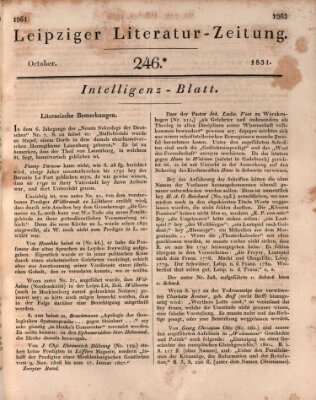 Leipziger Literaturzeitung Samstag 8. Oktober 1831