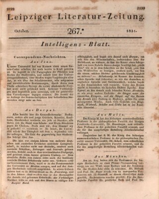 Leipziger Literaturzeitung Samstag 29. Oktober 1831