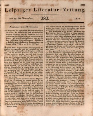 Leipziger Literaturzeitung Dienstag 15. November 1831