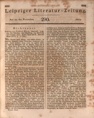 Leipziger Literaturzeitung Donnerstag 24. November 1831