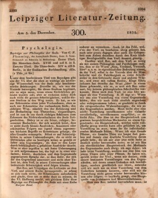 Leipziger Literaturzeitung Montag 5. Dezember 1831