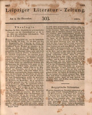 Leipziger Literaturzeitung Donnerstag 8. Dezember 1831