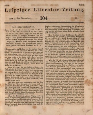 Leipziger Literaturzeitung Freitag 9. Dezember 1831