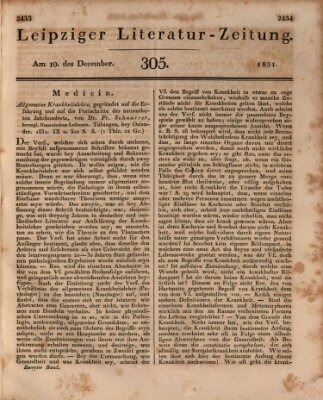 Leipziger Literaturzeitung Samstag 10. Dezember 1831