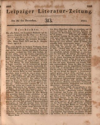 Leipziger Literaturzeitung Dienstag 20. Dezember 1831