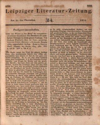 Leipziger Literaturzeitung Mittwoch 21. Dezember 1831