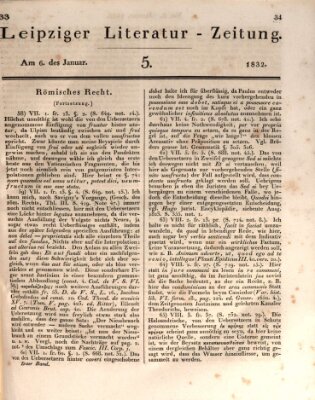 Leipziger Literaturzeitung Freitag 6. Januar 1832