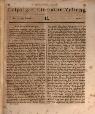 Leipziger Literaturzeitung Freitag 13. Januar 1832