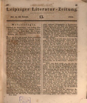 Leipziger Literaturzeitung Montag 16. Januar 1832