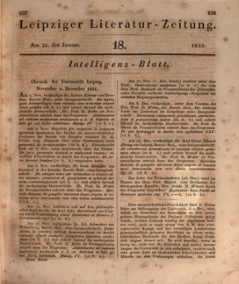 Leipziger Literaturzeitung Samstag 21. Januar 1832