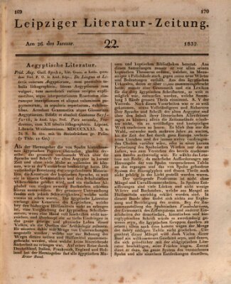 Leipziger Literaturzeitung Donnerstag 26. Januar 1832