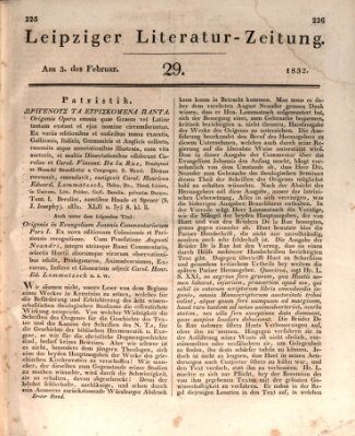 Leipziger Literaturzeitung Freitag 3. Februar 1832