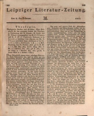 Leipziger Literaturzeitung Montag 6. Februar 1832