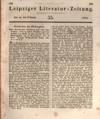 Leipziger Literaturzeitung Freitag 10. Februar 1832