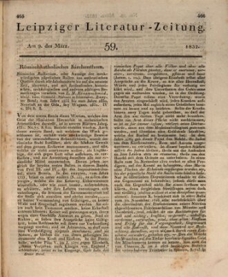 Leipziger Literaturzeitung Freitag 9. März 1832