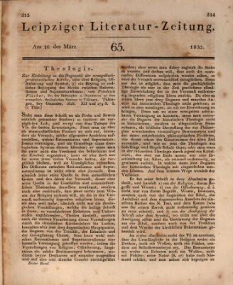 Leipziger Literaturzeitung Freitag 16. März 1832